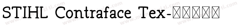 STIHL Contraface Tex字体转换